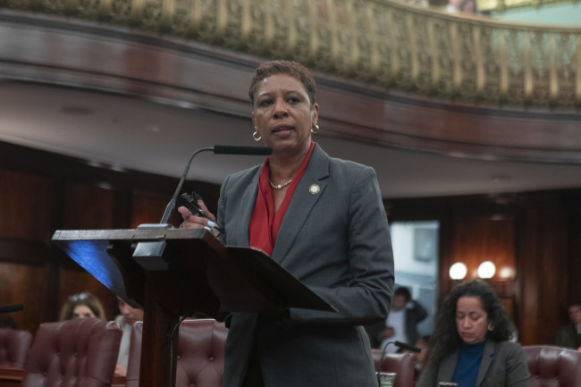 Speaker Adrienne E. Adams before the vote on City of Yes